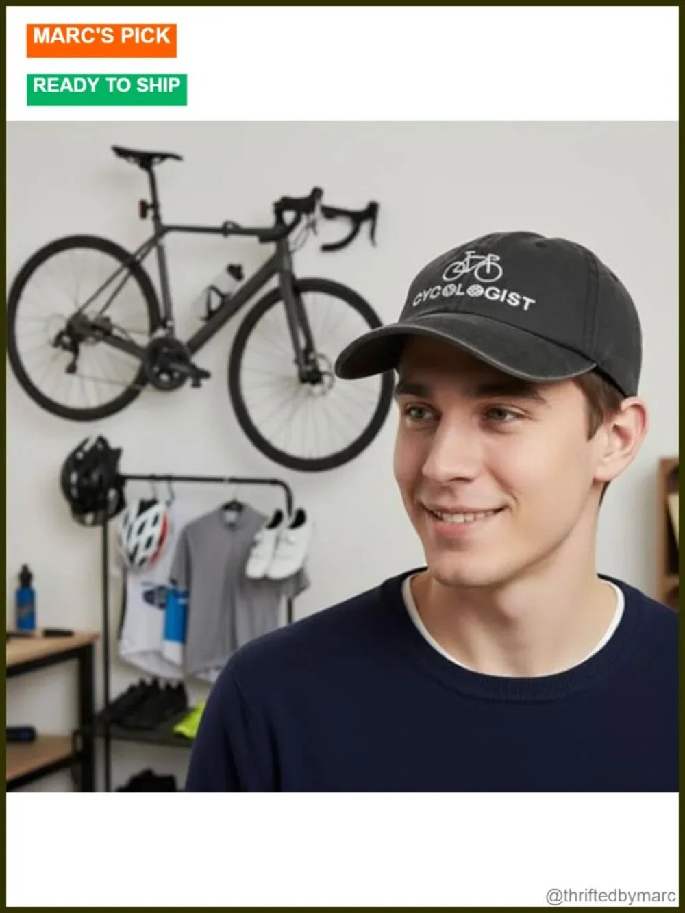 Cyclist Hat - Road Cycling Embroidered Baseball Cap for Men